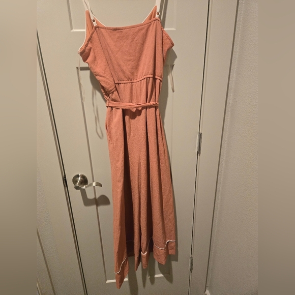AUW Peach Jumpsuit with Tie Waist - Picture 3 of 4